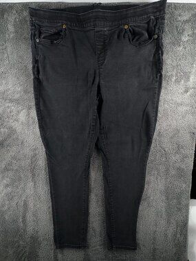 Maurices Black Jegging Pants Jeans Stretch Denim 20 Reg Dark Elastic Waist Women